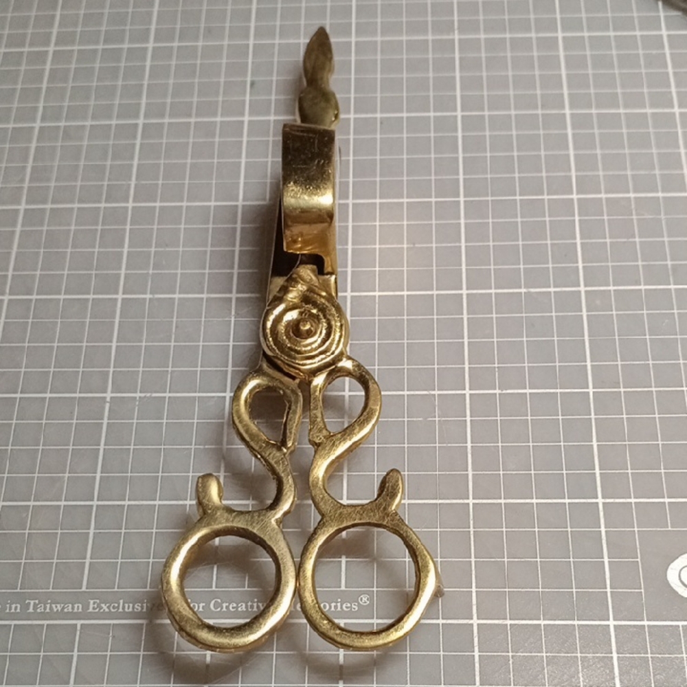 Creative Memories Gold Candle Holder Elegant Accent